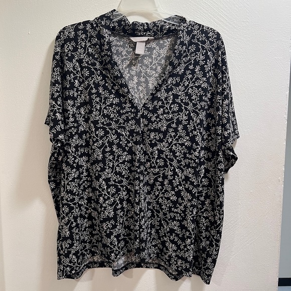 FLORAL BLOUSE - Picture 1 of 4